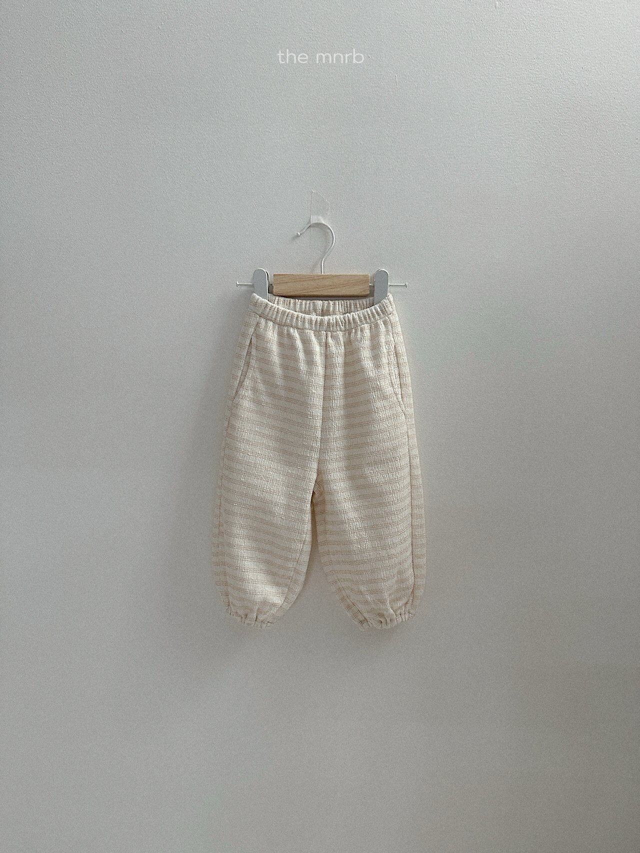 送料無料【予約】/ デイストライプジョガーパンツ / minirobe