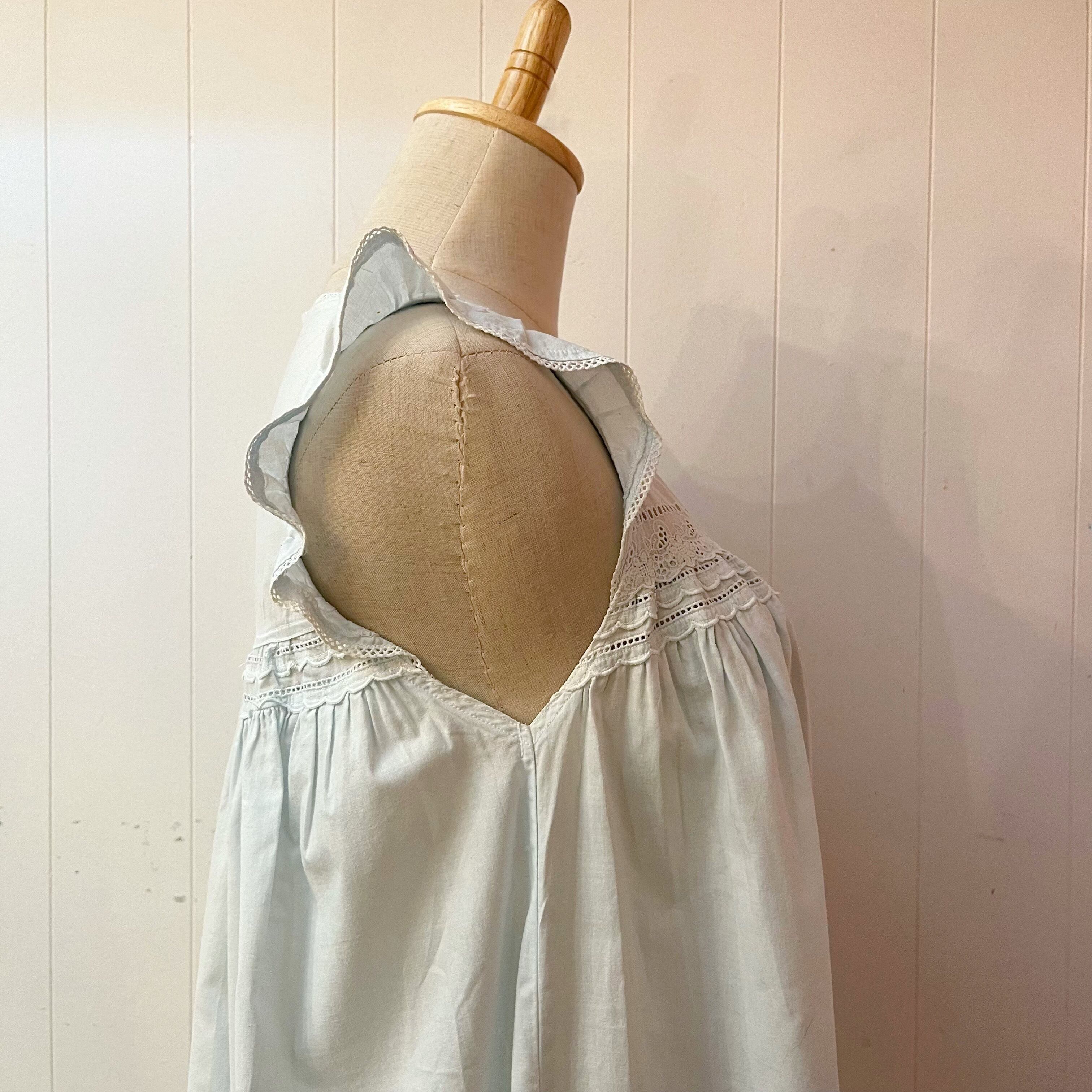 light blue sleeve less one-piece