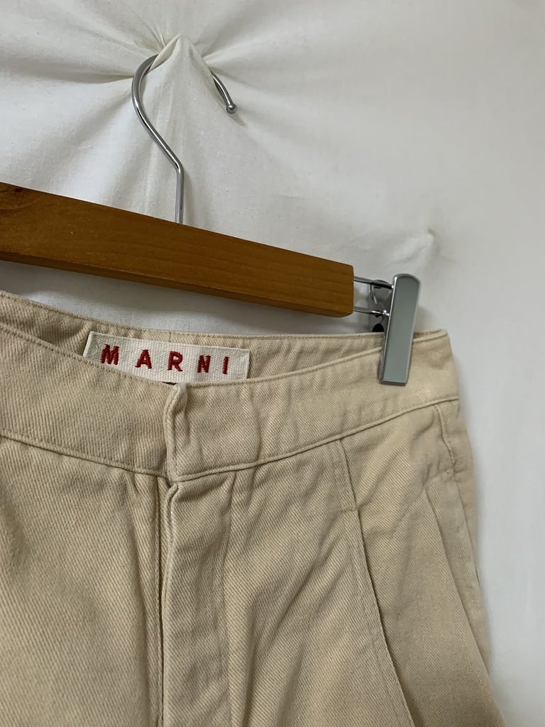 Solid Color Pocket Design Straight Pants "MARNI"