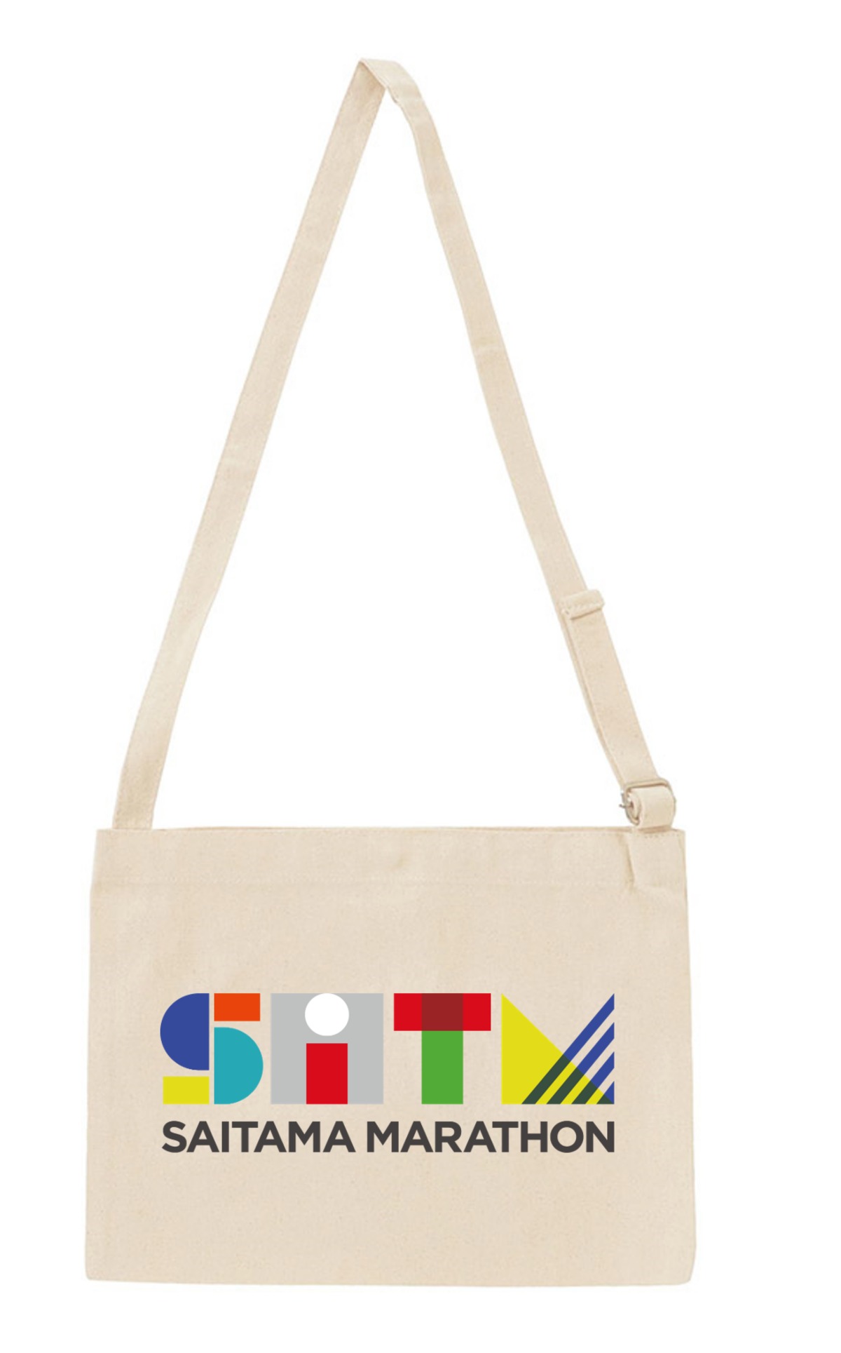 さいたま キャンバスショルダーサコッシュ（さいたまマラソン大会ロゴ入り