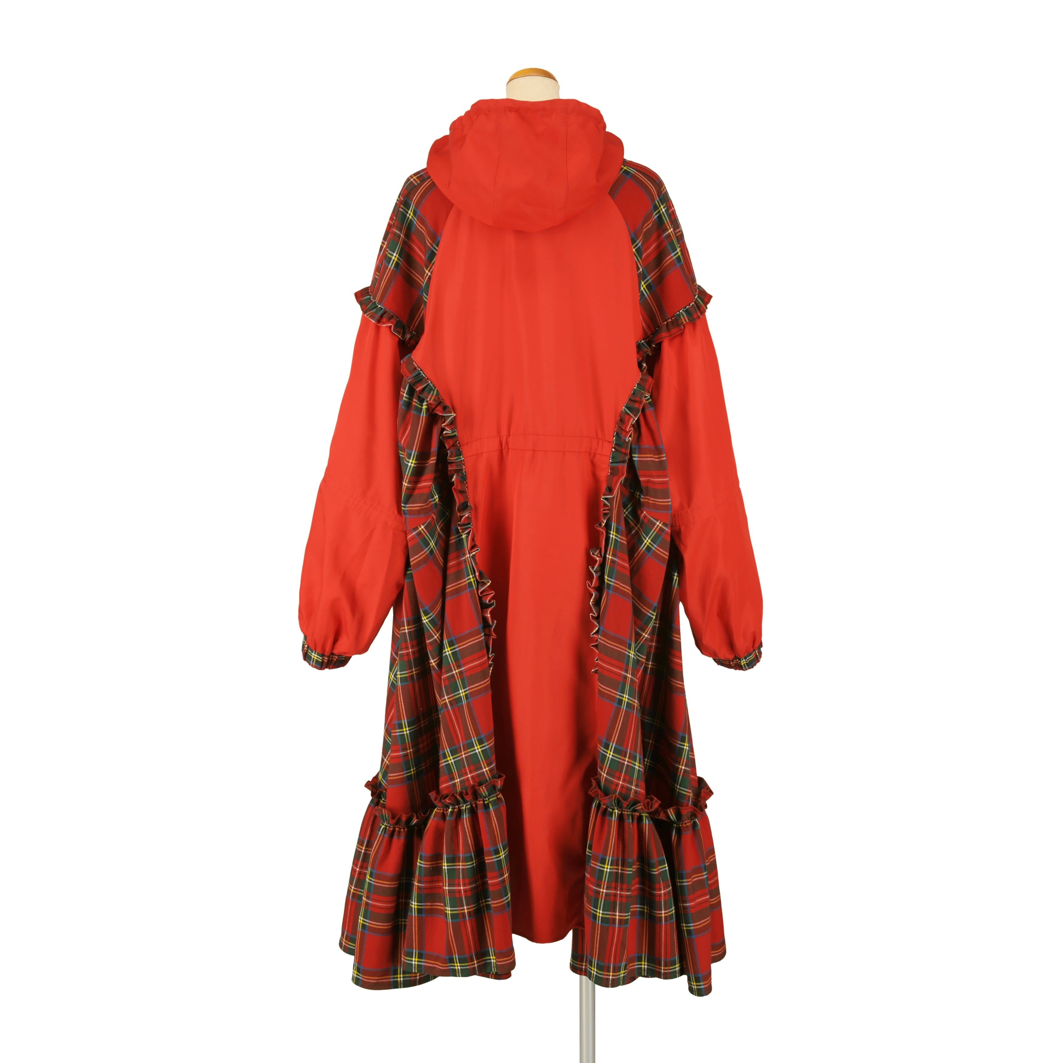 トラックフーディーワンピース　RED