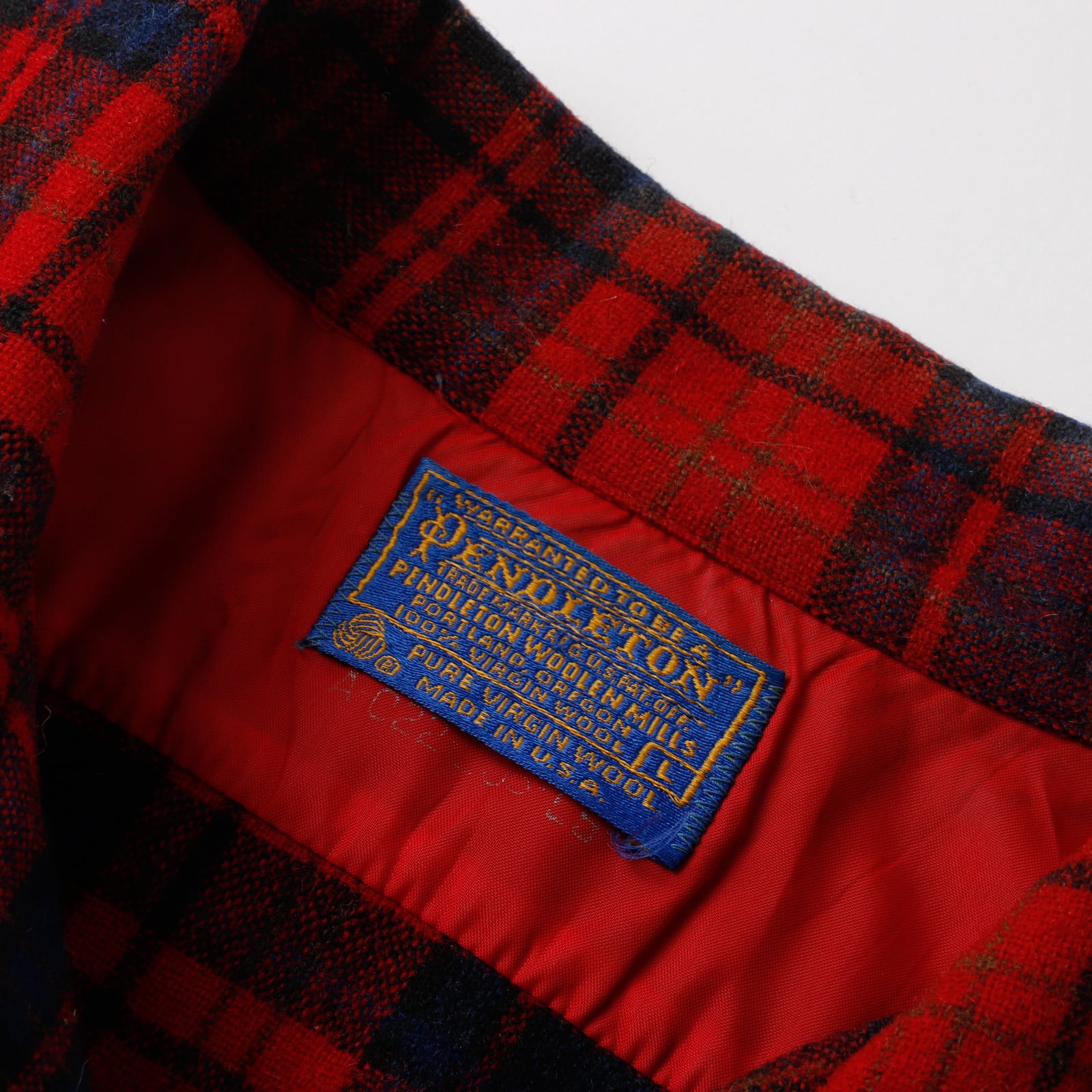 美品】70s PENDLETON ombre check wool shirts made in USA big size