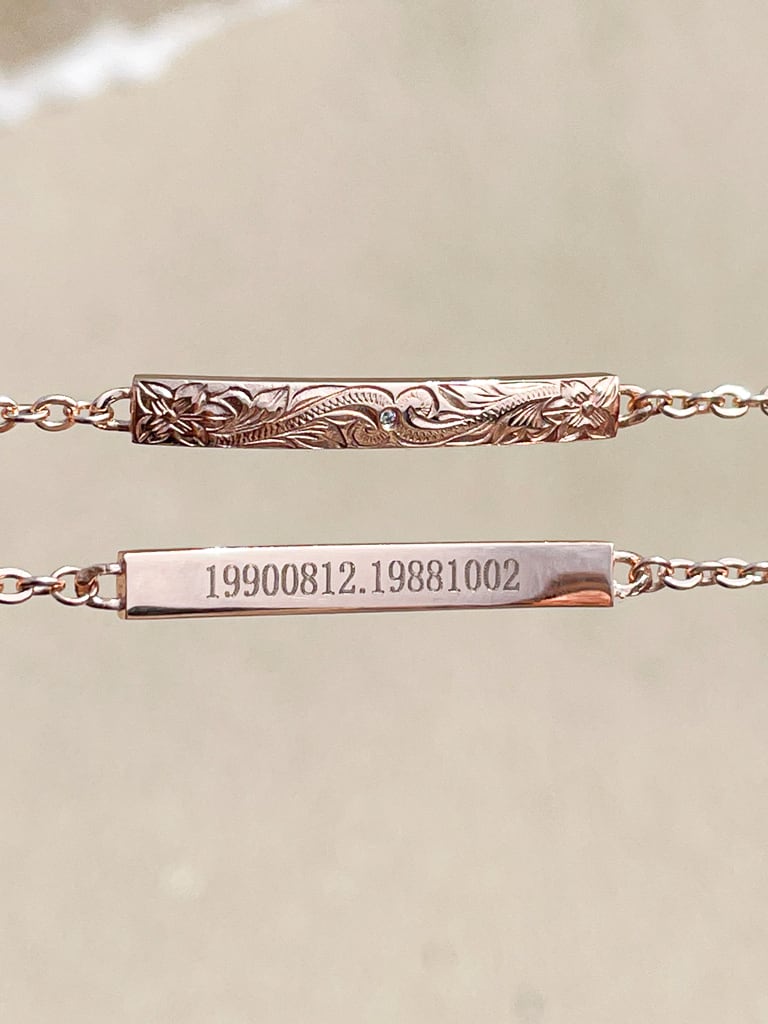 Miiakiis刻印ブレスレット シンプルバーブレスレット M/L《名入れ刻印無料》 | 次世代