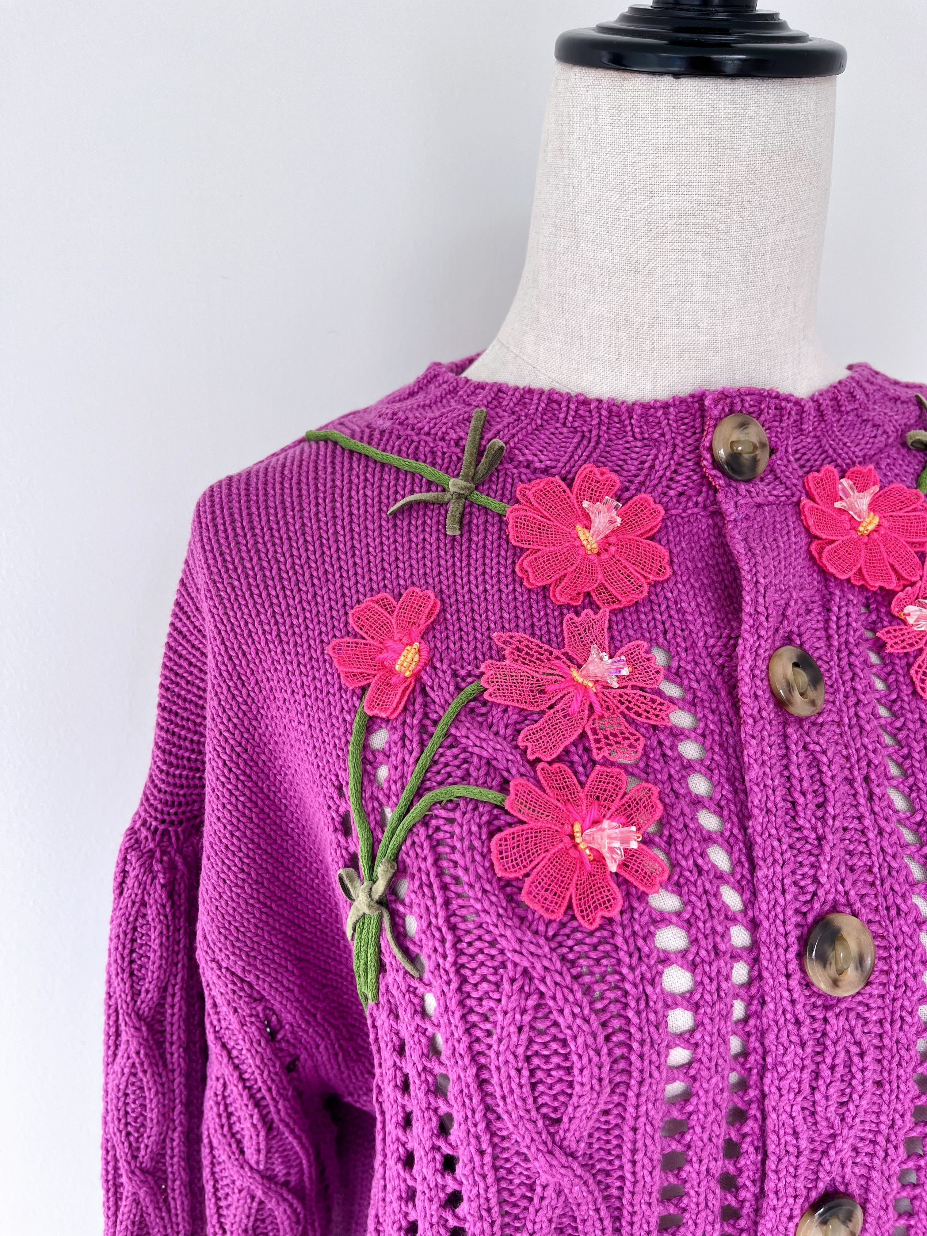 MUVEIL ブーケ刺繍カーディガン | KOKO MUVEIL ブーケ刺繍カーディガン | KOKO