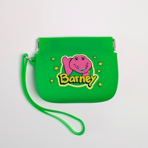 【 Barney ( バーニー ) 】SILICONE POUCH ( シリコーンポーチ ) ストラップ付き / 小物入れ / コインケース / コスメポーチ 〚アメリカン雑貨 アメトイ〛