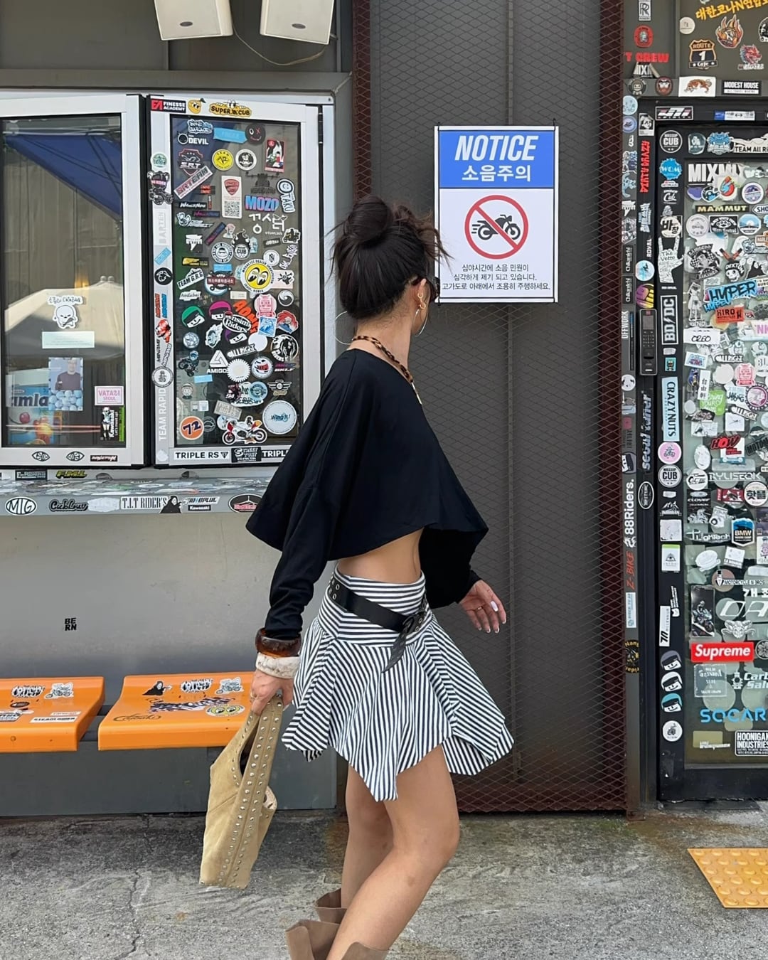 アシンメトリーストライプスカート kcb3217 | Che gioia