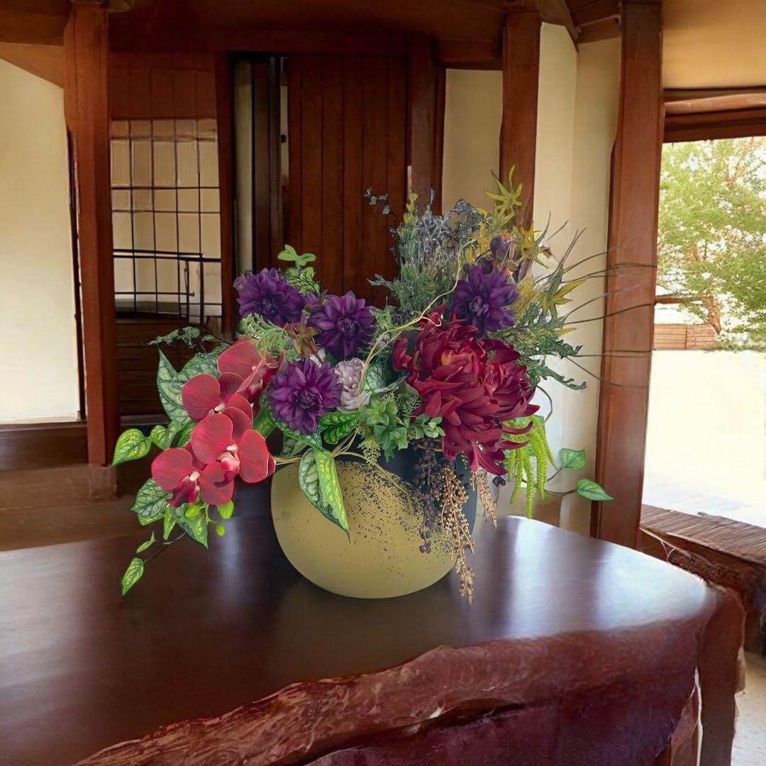 光触媒 和モダン フラワーアレンジメント 和風 和の花 和室飾り 光触媒 和モダン フラワーアレンジメント 和風 和の花 和室飾り