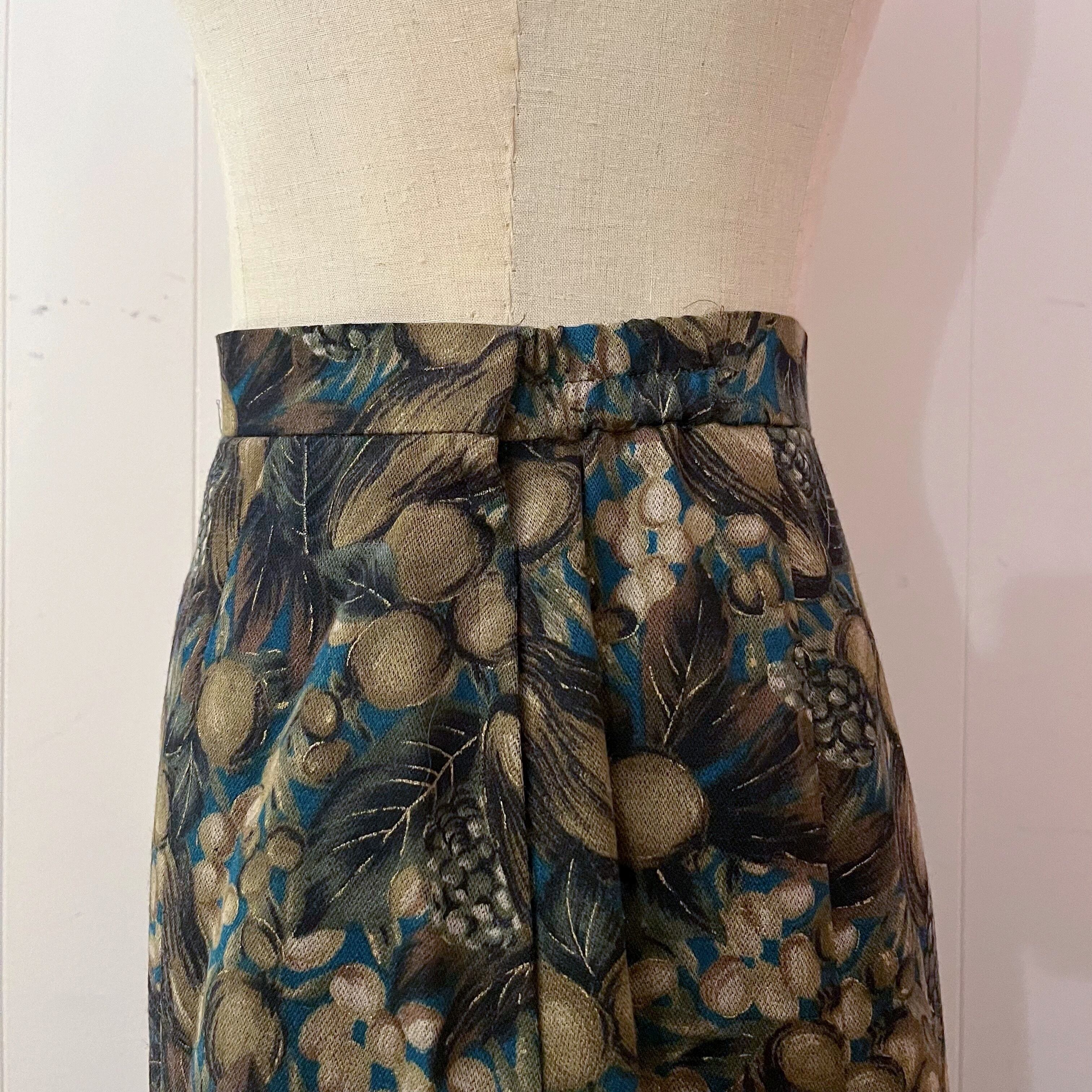 la france green flare skirt