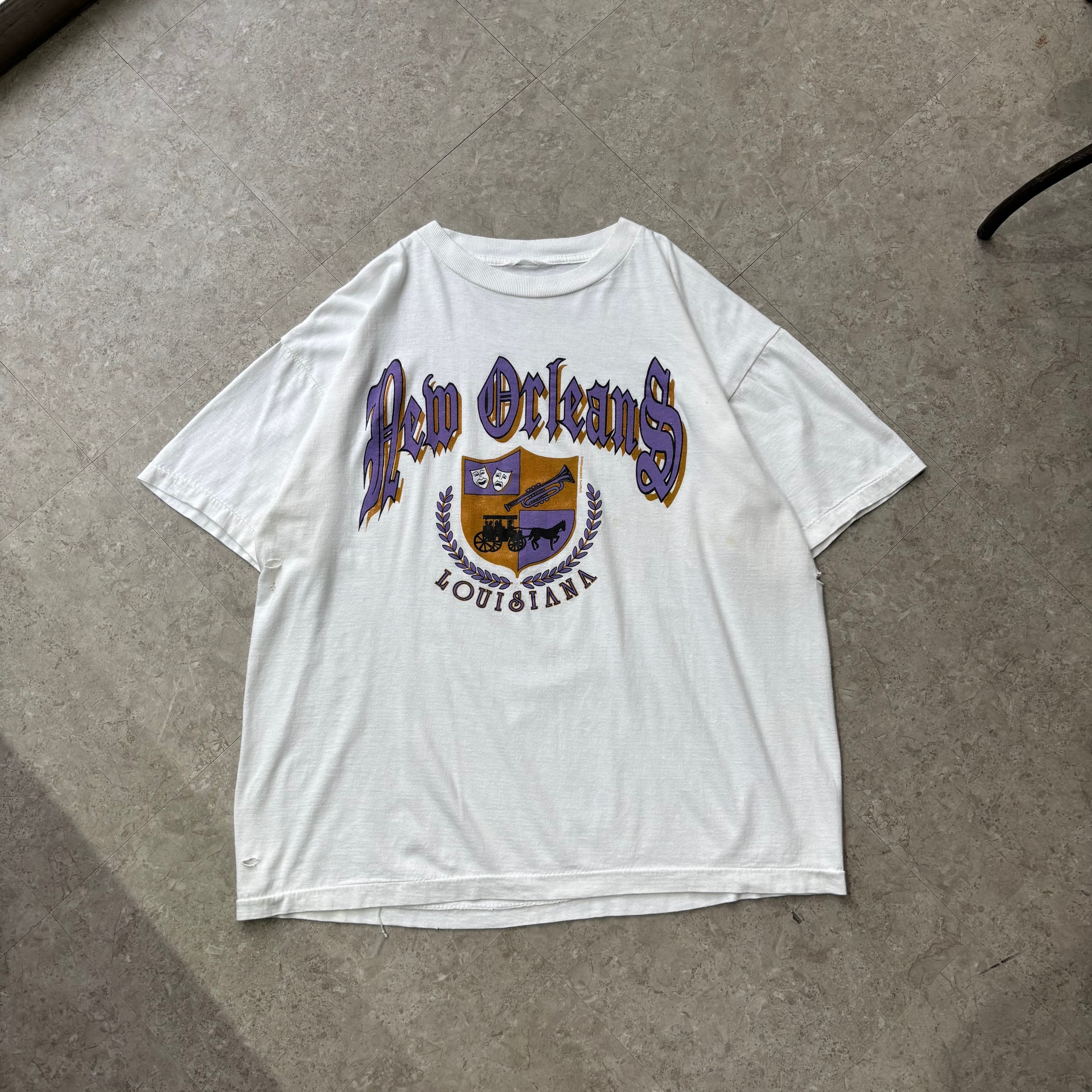 90s New Orleans "College logo" T-shirt【仙台店】