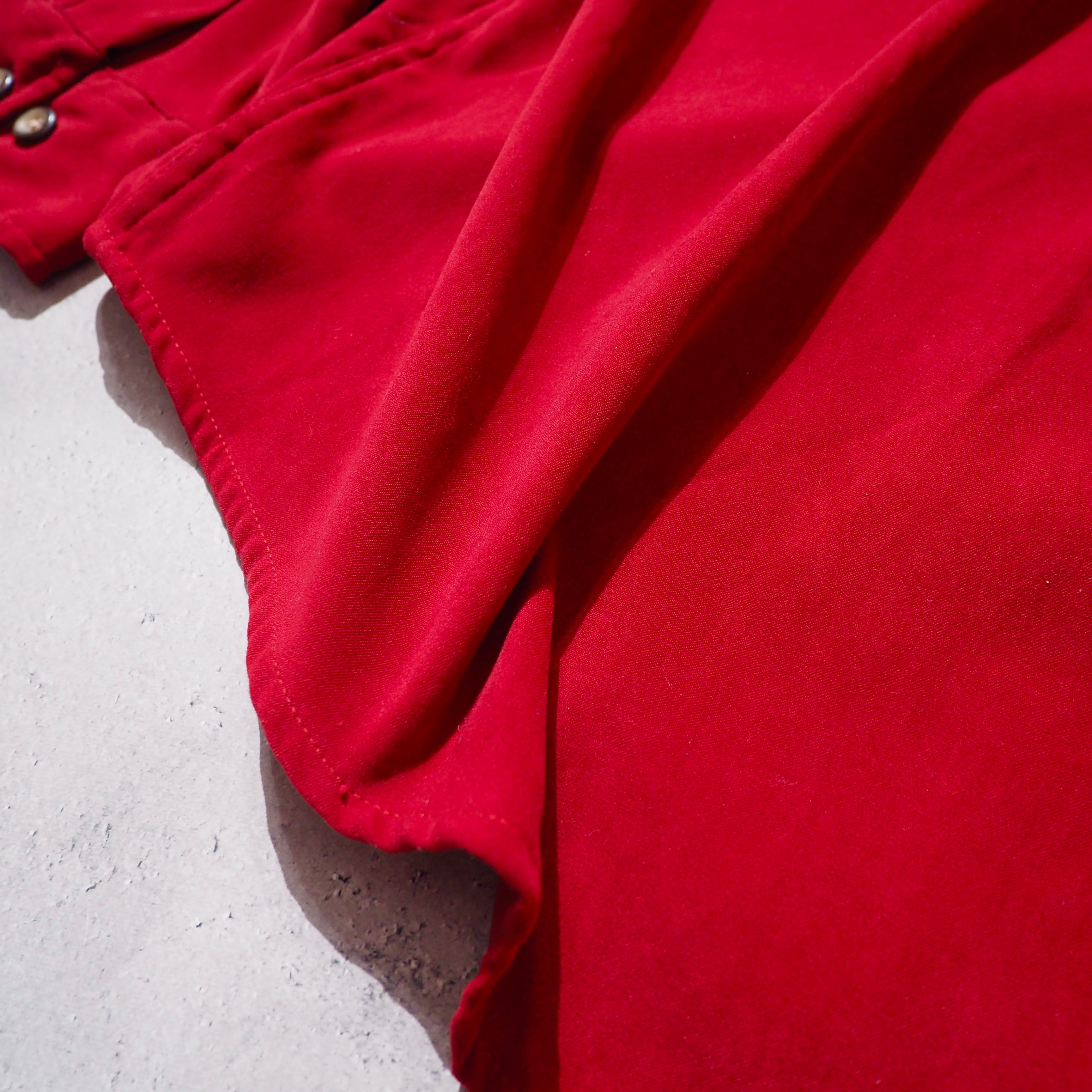 1990s " St. John's Bay " Beautiful Deep Red color vintage Over silhouette shirt