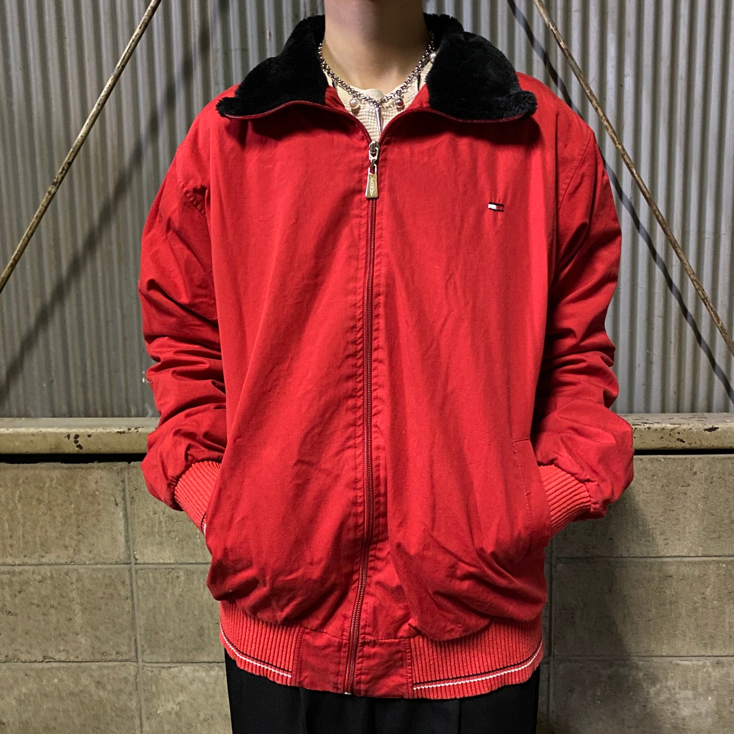 TOMMY HILFIGER トミーヒルフィガー ボア襟 スイングトップ レディース 