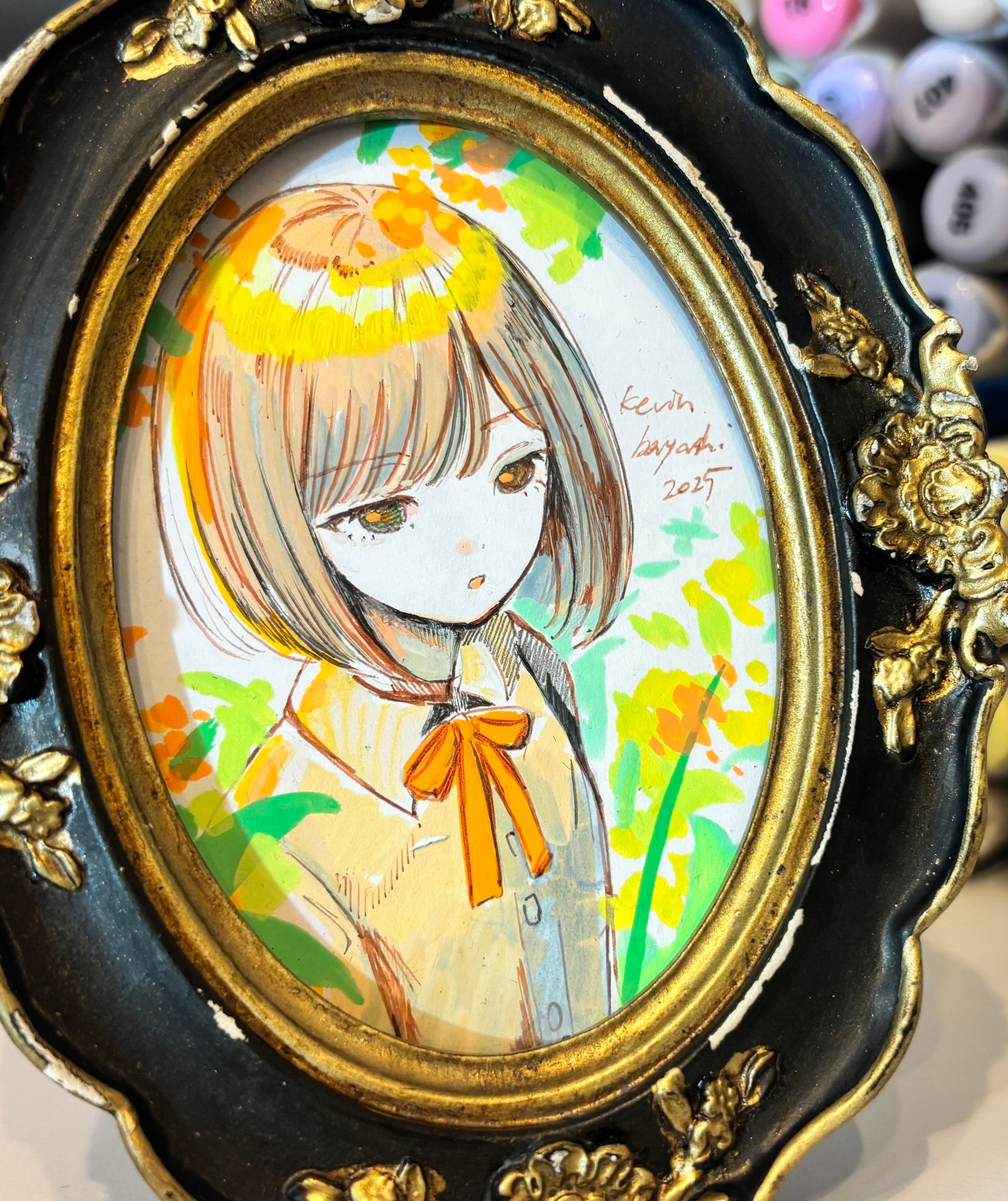 原画】金木犀のドローイングoriginal drawing | ケビンばやし