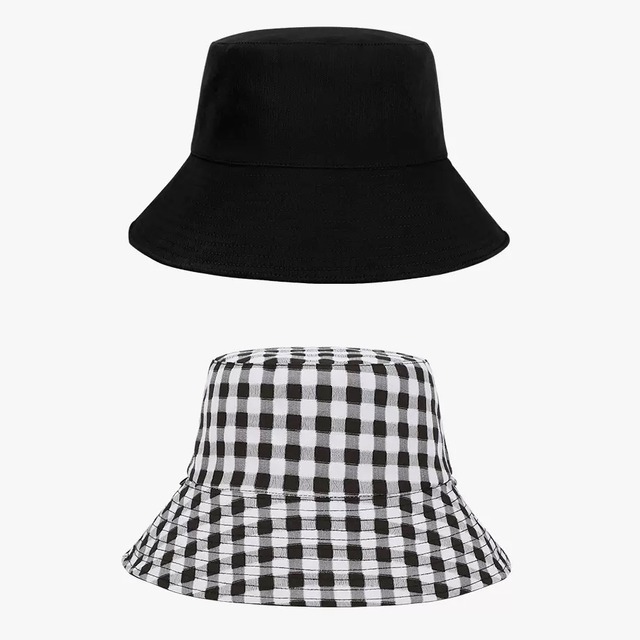 gingham reversible hat