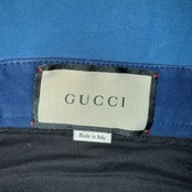 【GUCCI】サイドストライプ ロイヤルブルーパンツ