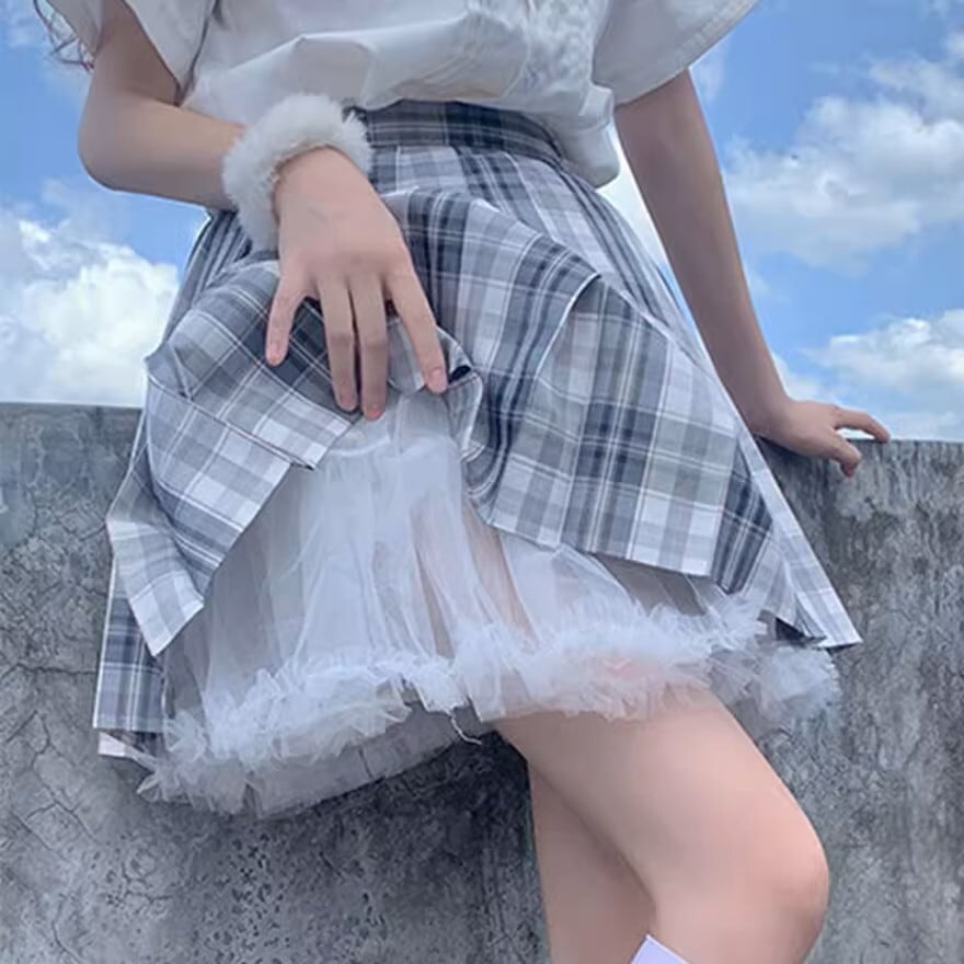 y2k トゥララ　ゴスロリ　スカート　チュチュ ゴシック＆ロリィタ 十字架チャーム ミニ丈 チュチュスカート ゴスロリ