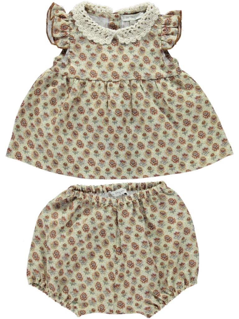 Bebe Organic/Eleanor baby set Old floral   Treize