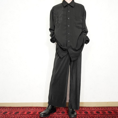 USA VINTAGE Soprano PLEATES DESIGN WIDE PANTS/アメリカ古着プリーツデザインワイドパンツ