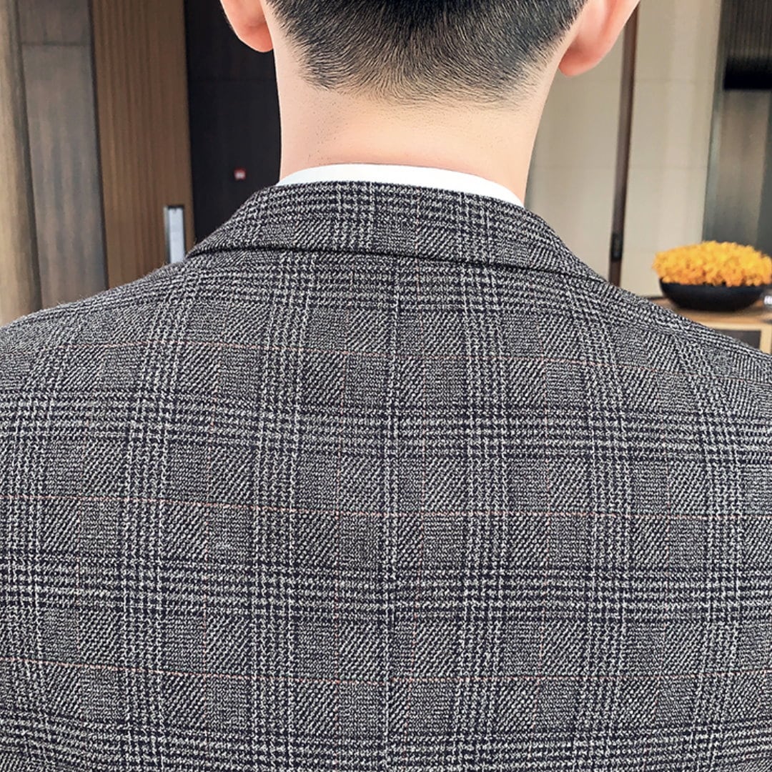 チェック柄 カジュアルスーツ ツーピース 3カラー A1746 | メンズ