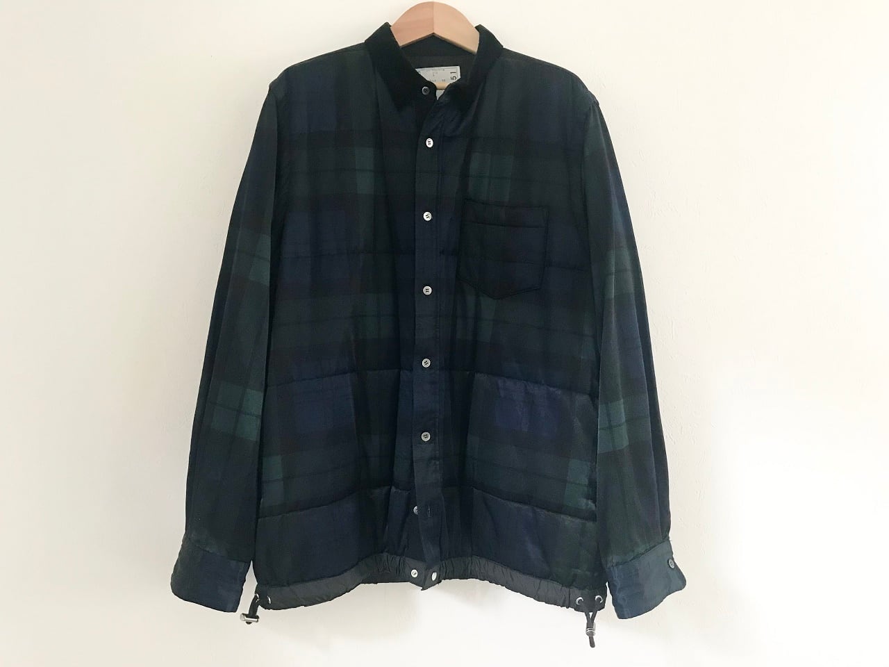sacai コントラストパネル シャツジャケット sacai コントラストパネル シャツジャケット Sacai パネル シャツ