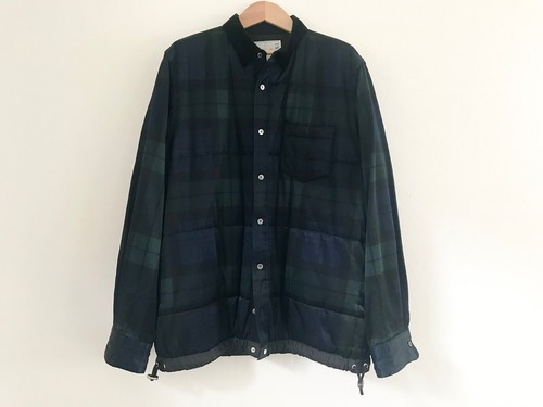 2020AW SACAI paded check shirt jacket MADE IN JAPAN