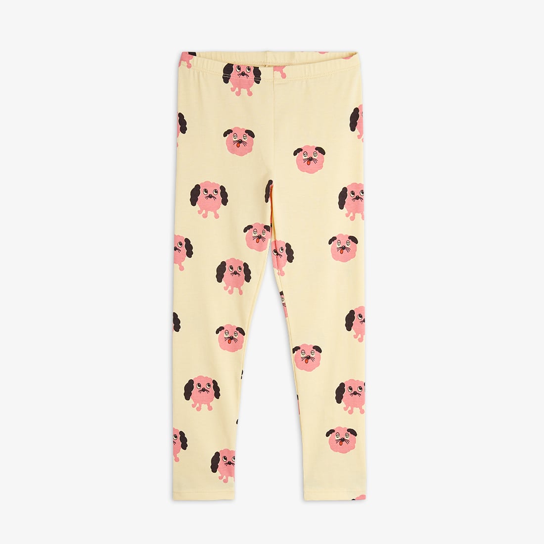【26SS pre】minirodini(ミニロディーニ)Doggies aop leggings yellow(80-86/92-98/104-110)レギンス パンツ 犬