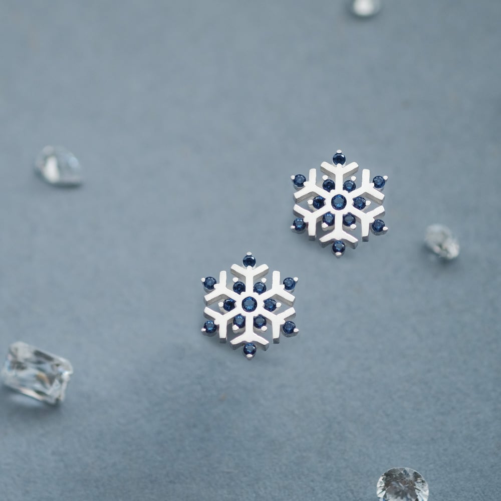 雪の結晶 ピアス イヤリング シルバー925 | クラウドジュエリー 雪の結晶 ピアス イヤリング シルバー925 | クラウドジュエリー