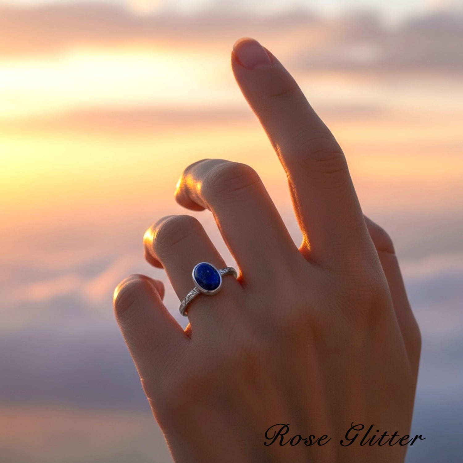 ラピスラズリ☆ハート☆ピンキーリング Heart ring (Lapis lazuli) – MAYU online store