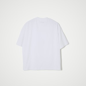 UNISEX T-SHIRT（OVERLAP LOGO）/ WHITE x BLUE