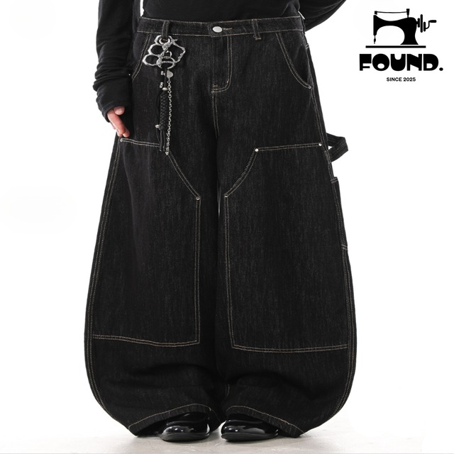 Vintage Wide-Leg Denim Pants - Unisex Casual Jeans(FD158)