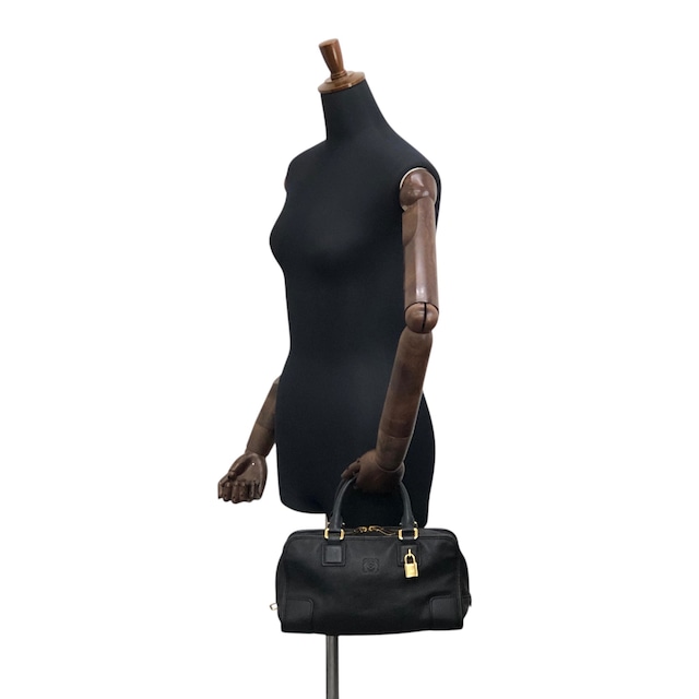 LOEWE ロエベ アマソナ28 ハンドバッグ ブラック アナグラム レザー ボストンバッグ vintage ヴィンテージ オールド n43dbr