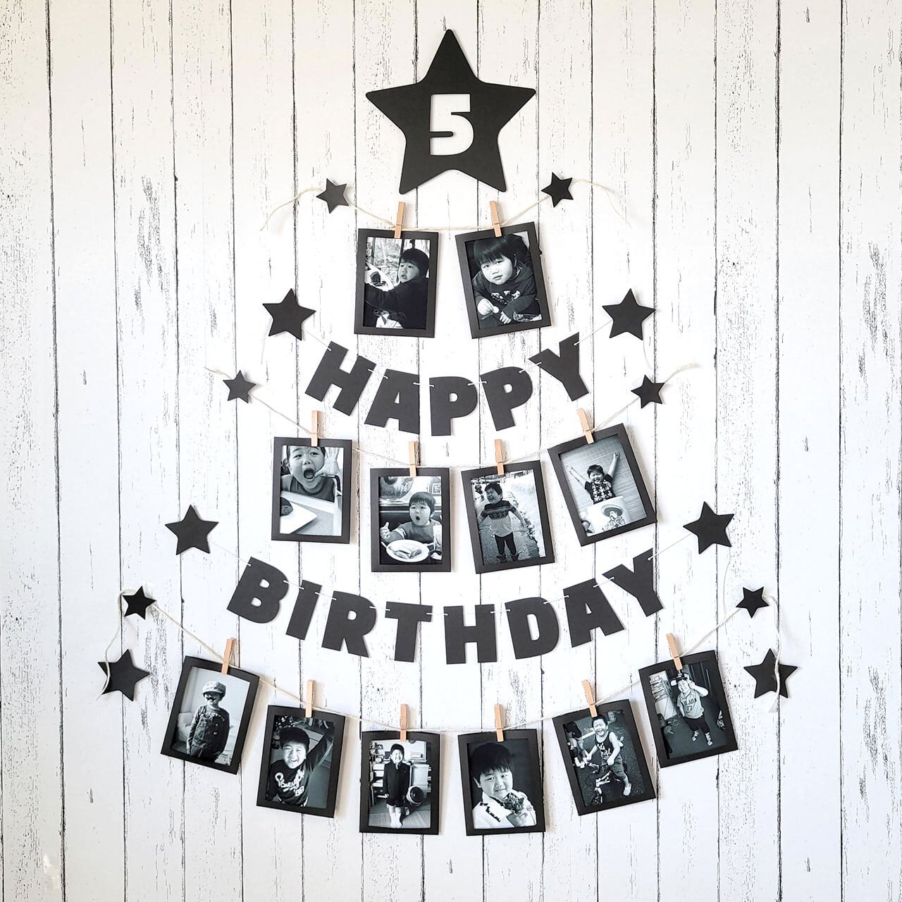 なの様✶⋆オーダー確認ページ バースデーガーランド（ネーム含む） 数字が選べる！フォトガーランド＆レターバナーの飾り付けセット