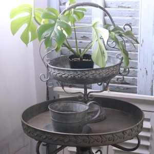 植木鉢　プラントハンドルスタンドS｜シャビーシック　寄せ植えして飾ると素敵なガーデンになる　60043