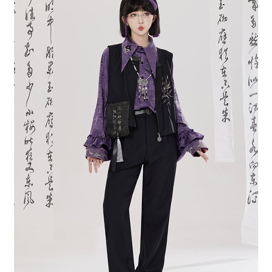 サブカル 服 地雷系 通販 人気No16 チャイナ風服 ベスト タッセル付き