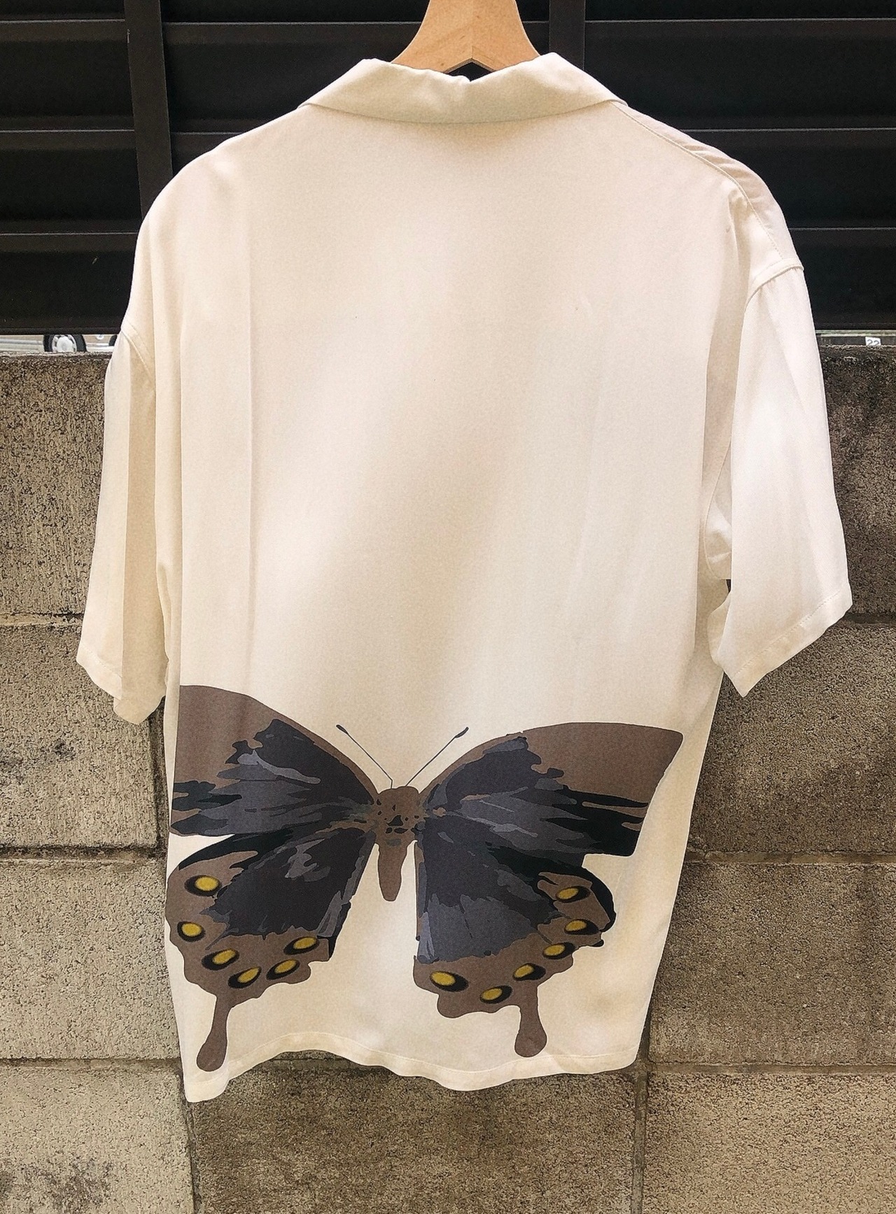 BUTTERFLY  RAYON  SHIRTS    WHITE