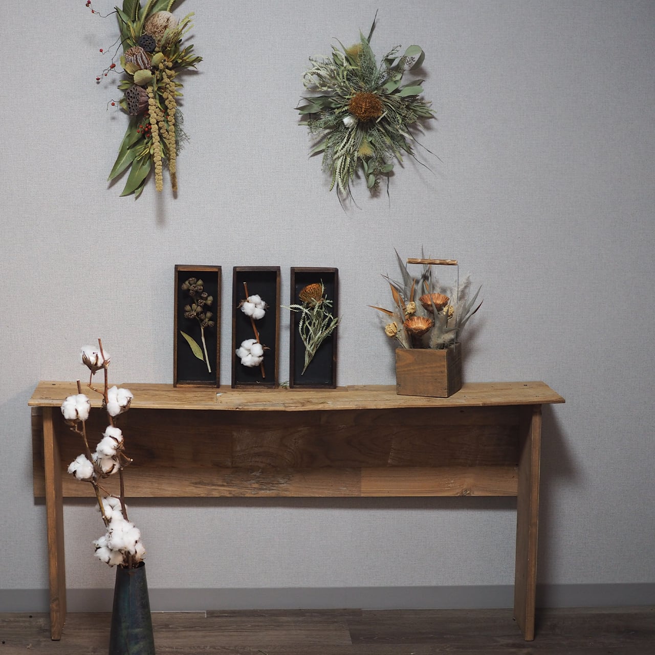 コットンフラワーのドライフラワー1本 Liilo リーロ