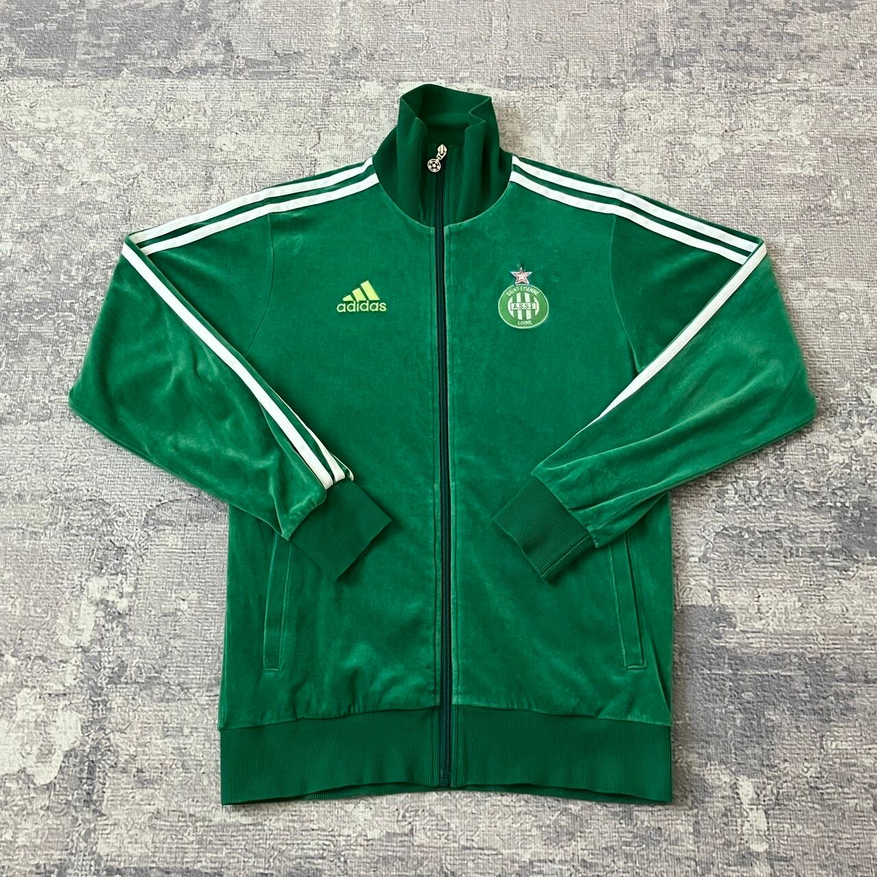 adidas サンテティエンヌ トラックジャケット ジャージ　アディダス　刺繍 Adidas アディダス ASサンテティエンヌ トラックジャケット ジャージ L