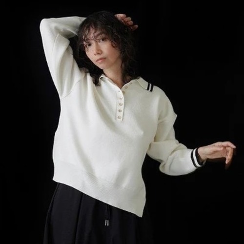 【 CYAN TOKYO 】プレーティングニットポロ