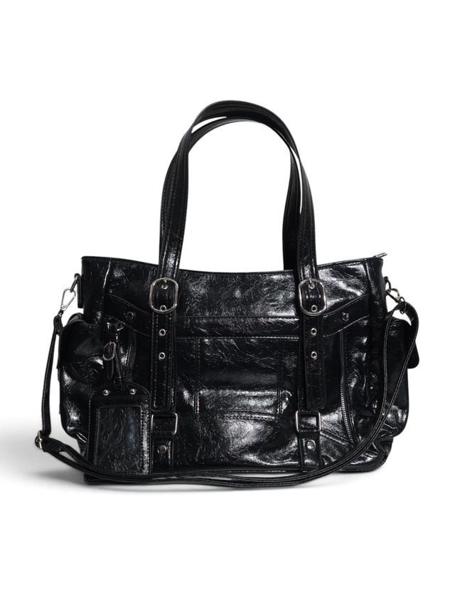 【PLANET STUDIO】 Front Zip Buckle shoulder Bag