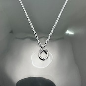 CROWN HORSESHOE w/ BLACK DIAMOND NECKLACE / クラウンホースシューブラックダイヤモンドネックレス