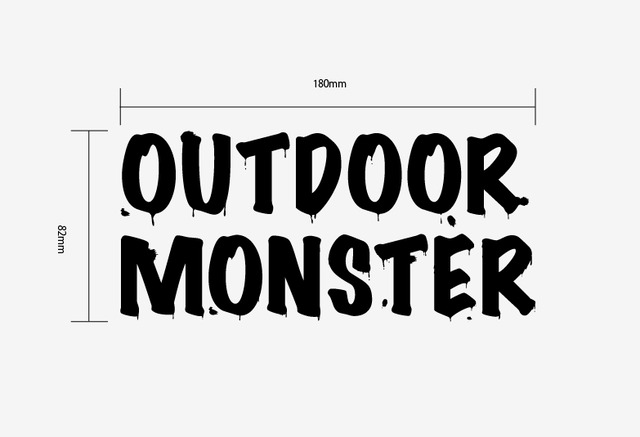 OUTDOOR MONSTER 文字デカールステッカー