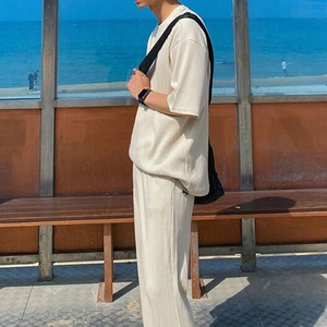 サマーリブベージュスーツTシャツ　MT0080452