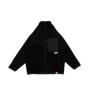 LOGO PATCH MICRO FLEECE JACKET [BLACK]