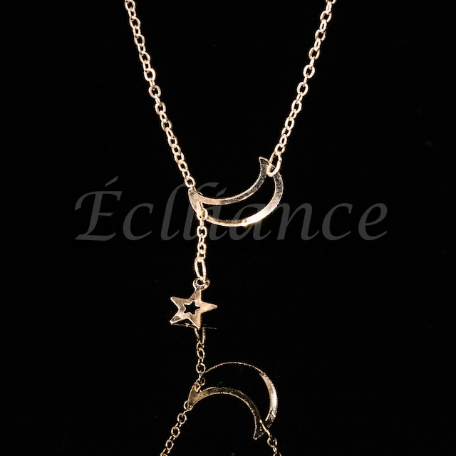 Gold Moon Star Pendant