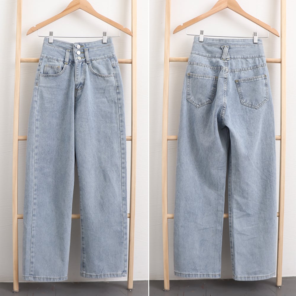 デニム パンツ レディース 韓国 ストレート ジーンズ 大人 カジュアル おしゃれ ストリート ハイウエスト シンプル 大人可愛い 大人女子