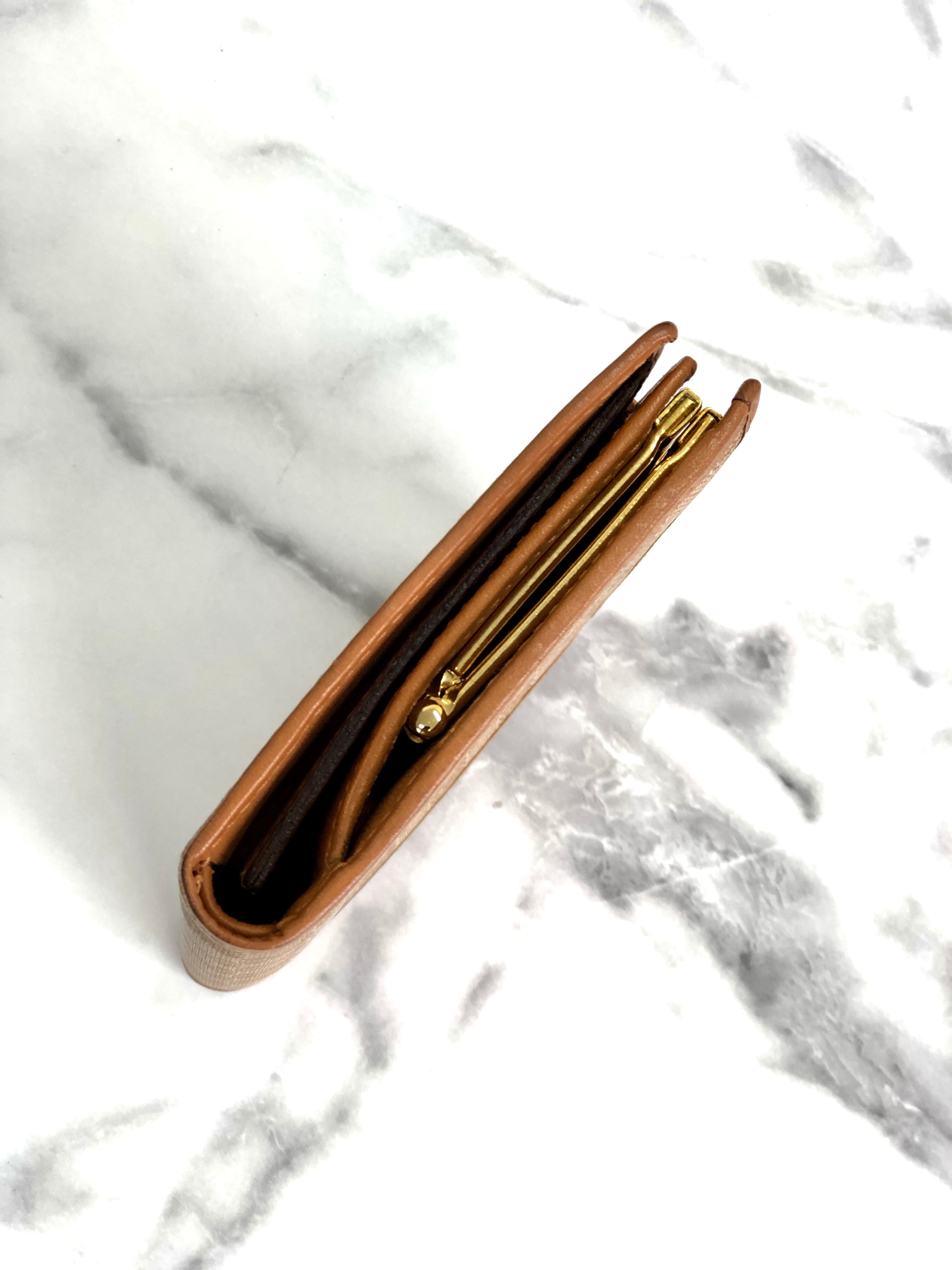 CELINE セリーヌ マカダム トリオンフ PVC レザー がま口 コンパクト