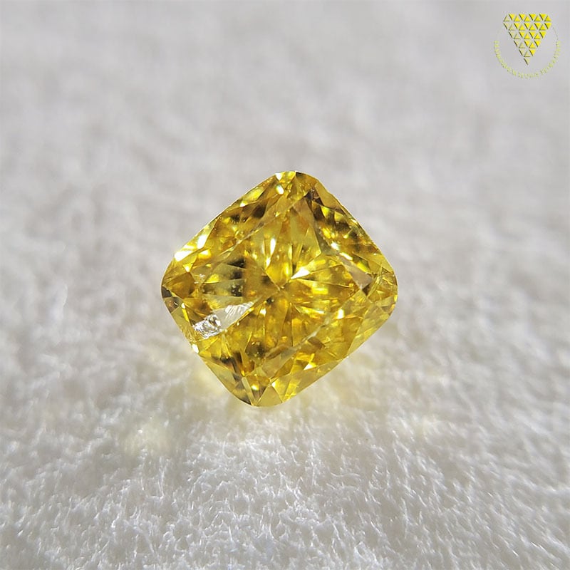 イェローダイヤモンドルース/F.ORANGY YELLOW/ 0.313 ct.