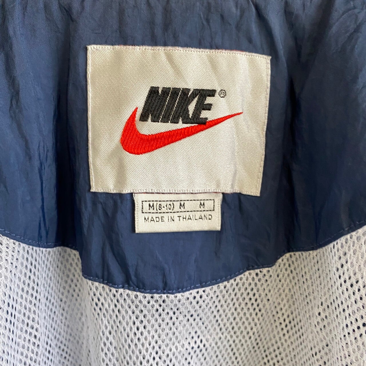 【90s 】ナイキ ジャージ トラックジャケット 刺繍 ホワイト×ブルー L
