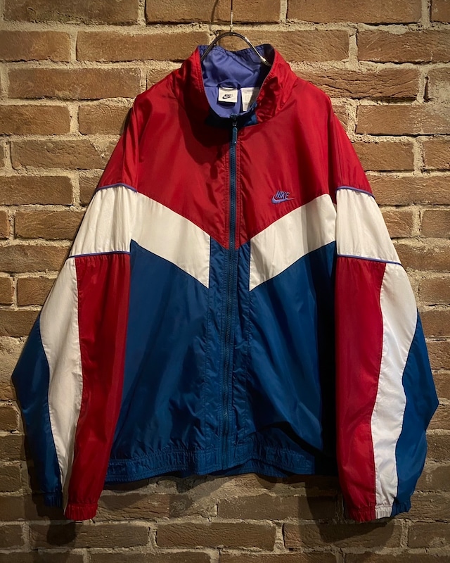 【Caka act3】"NIKE" Tricolor Color Switching Vintage Loose Track Jacket