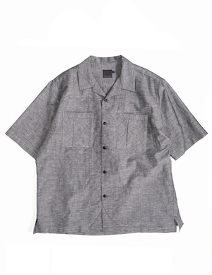 Cotton Linen Open Collar S/S Shirt