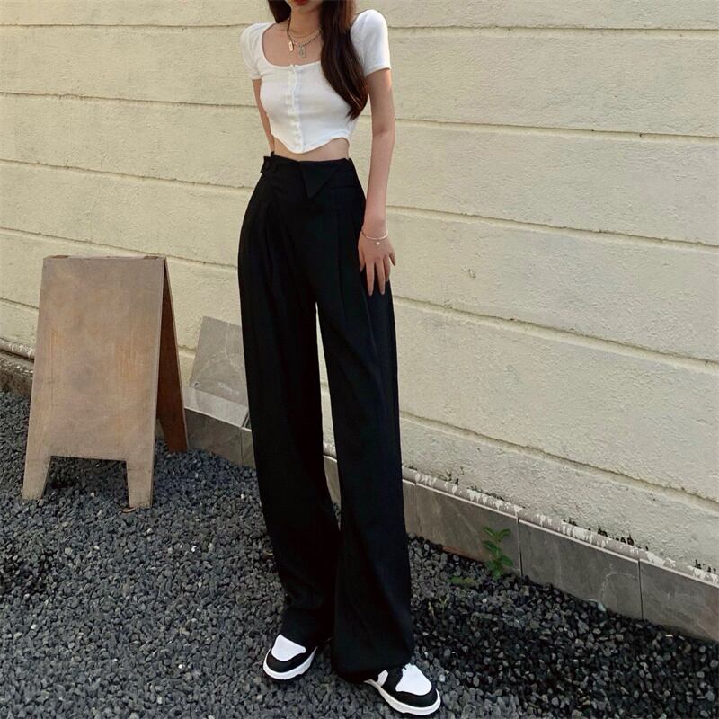 パンツ 薄手ブラックサマースタイルハイウェスト 夏物 シルク ブラックストロベリース12272201626